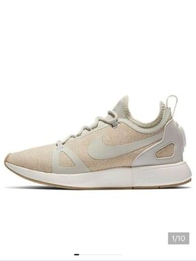Nike Duel Racer Knit Sneakers - Beige Cream - Size 6 Womens - AA1107-001